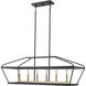 Surrey 6 Light 42 inch Matte Black/Vintage Brass Chandelier Ceiling Light